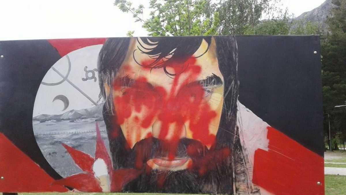 altText(Vandalizaron un mural de Santiago Maldonado en Lago Puelo: 
