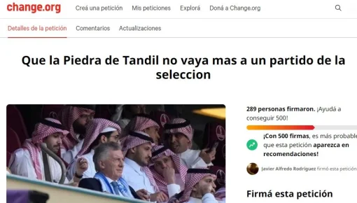 Crearon una petición en Change para que Macri no vaya a más partidos de Argentina