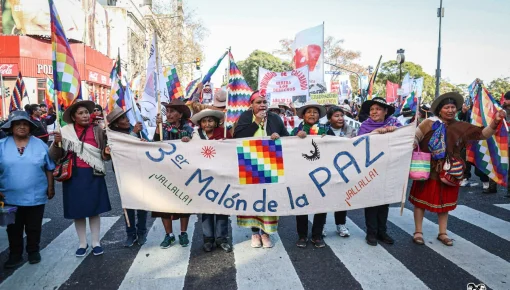 El 3° Malón de la Paz marcha al Obelisco presentando sus reclamos