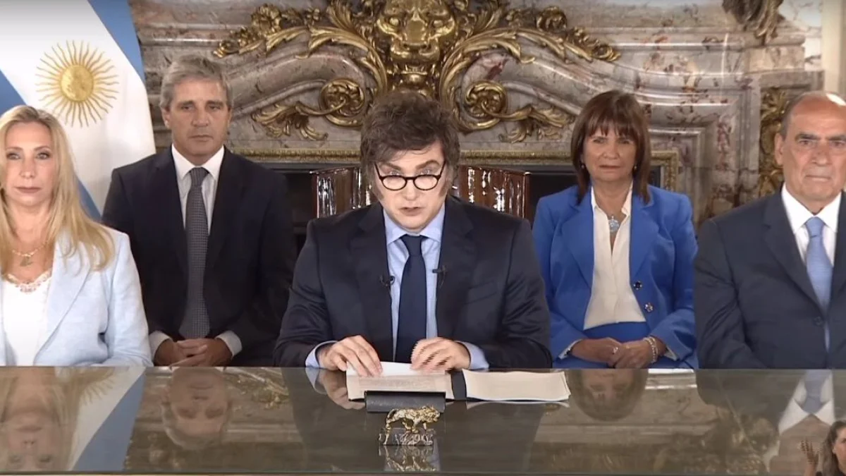 Milei en cadena nacional