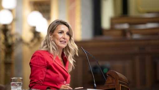 La vicepresidenta española pidió la exclusión de Israel de eventos deportivos