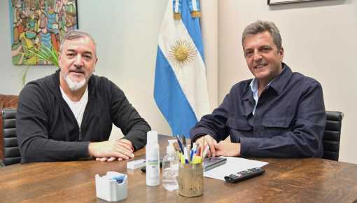 Massa recupera territorio sindical: se reunió con Aguiar, de ATE, de cara a las elecciones de octubre