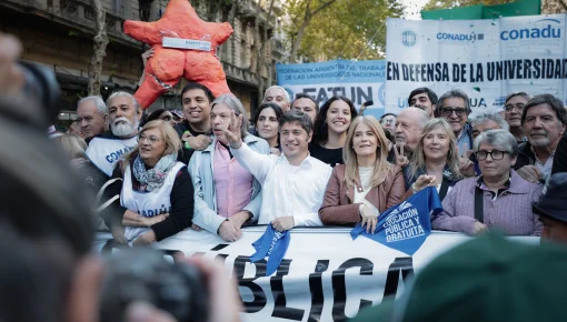 Kicillof en la marcha: 