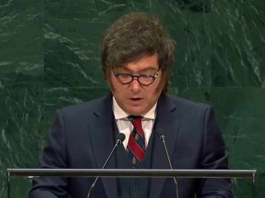 Milei arremetió contra la ONU en Nueva York y los denominó &ldquo;casta de parásitos&rdquo;